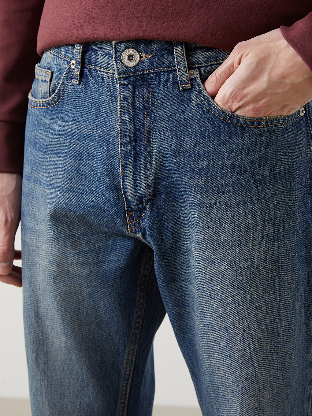 İndigo Loose Fit Erkek Jean Pantolon-2