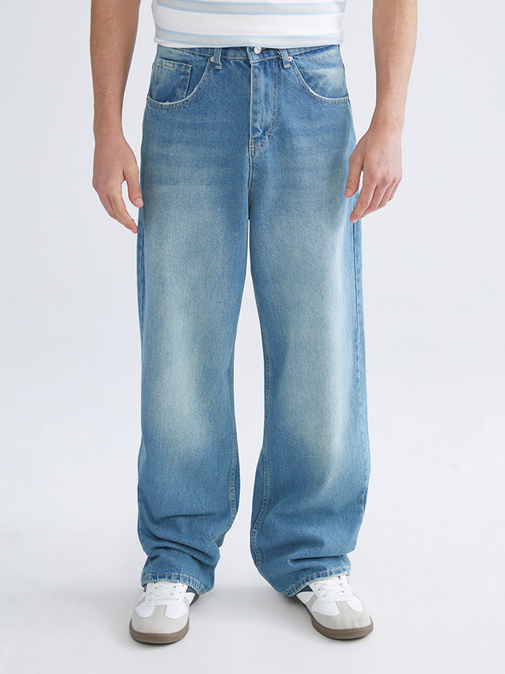 İndigo Loose Fit Erkek Jean Pantolon-2