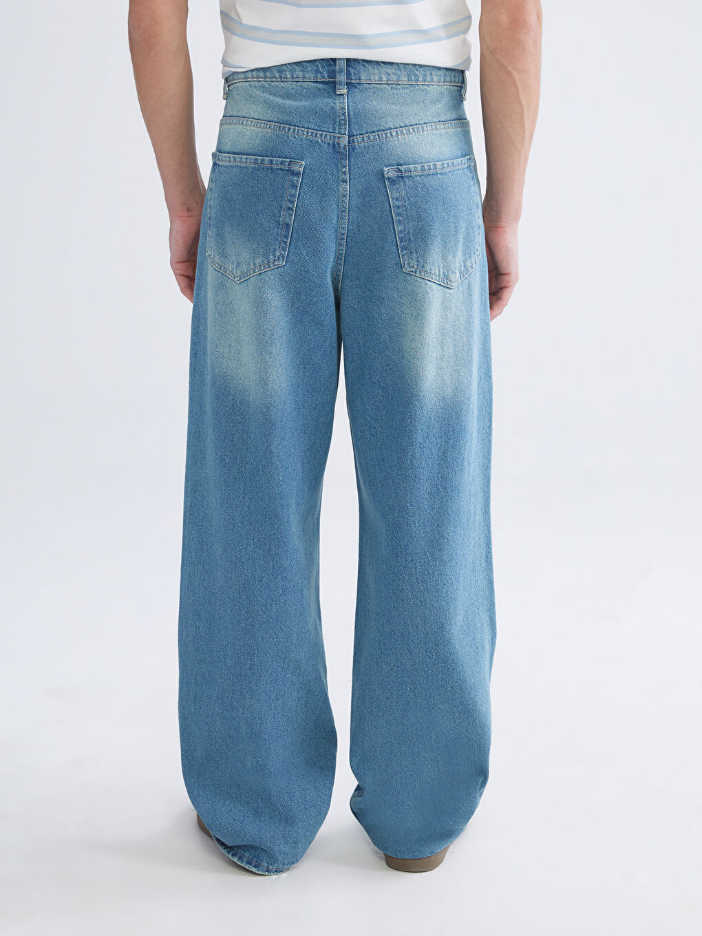 İndigo Loose Fit Erkek Jean Pantolon-6