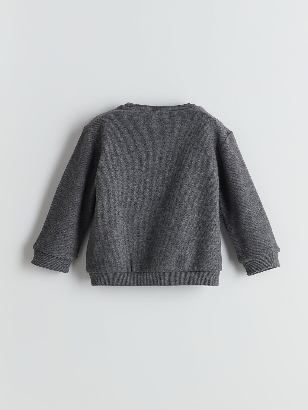 Antrasit Bisiklet Yaka Kız Çocuk Sweatshirt ve Tayt Pantolon 2'li-2