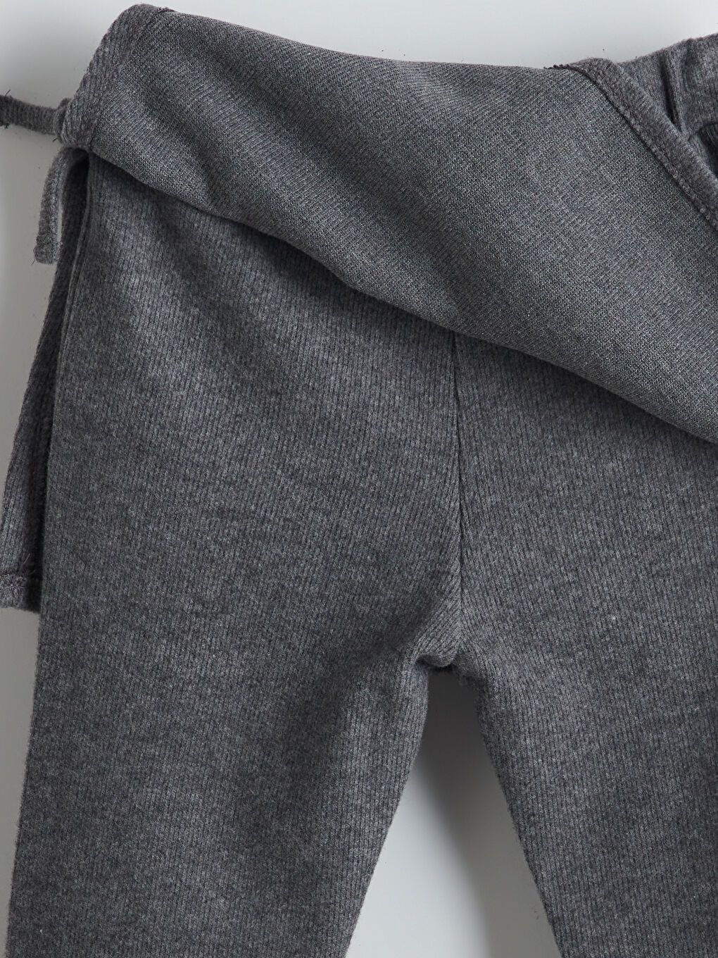 Antrasit Bisiklet Yaka Kız Çocuk Sweatshirt ve Tayt Pantolon 2'li-6