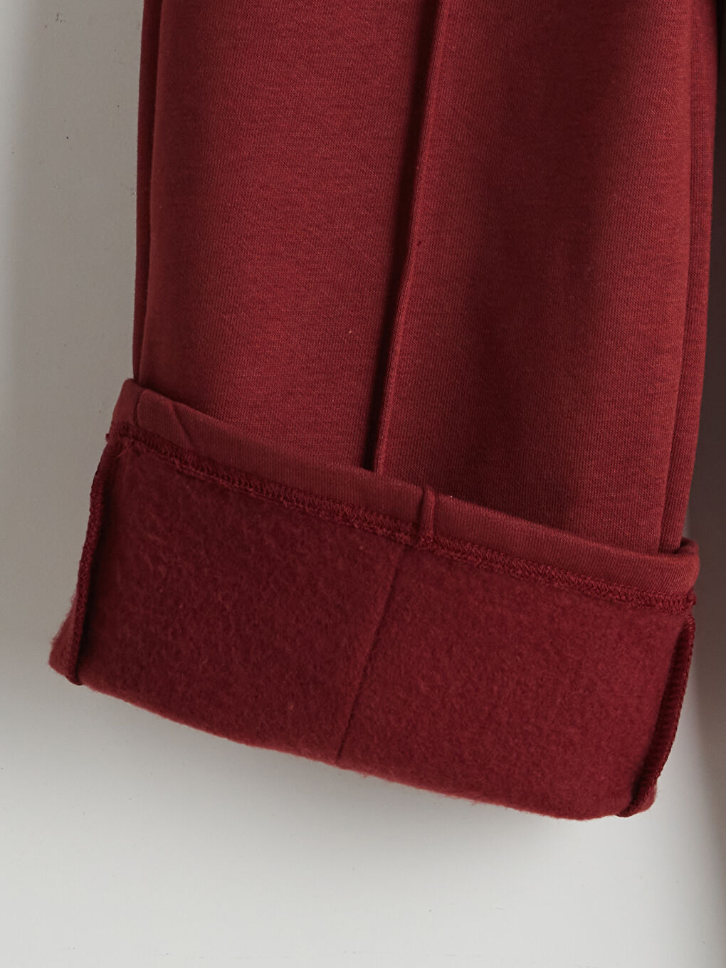 Bordo Bisiklet Yaka Kız Çocuk Sweatshirt ve Eşofman Alt 2'li-6