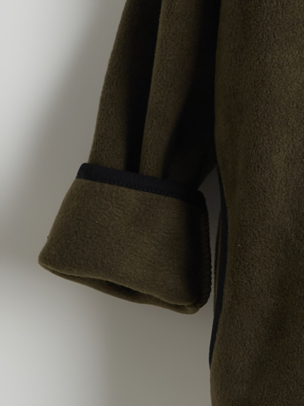 Haki Dik Yaka Polar Erkek Çocuk Hırka-1