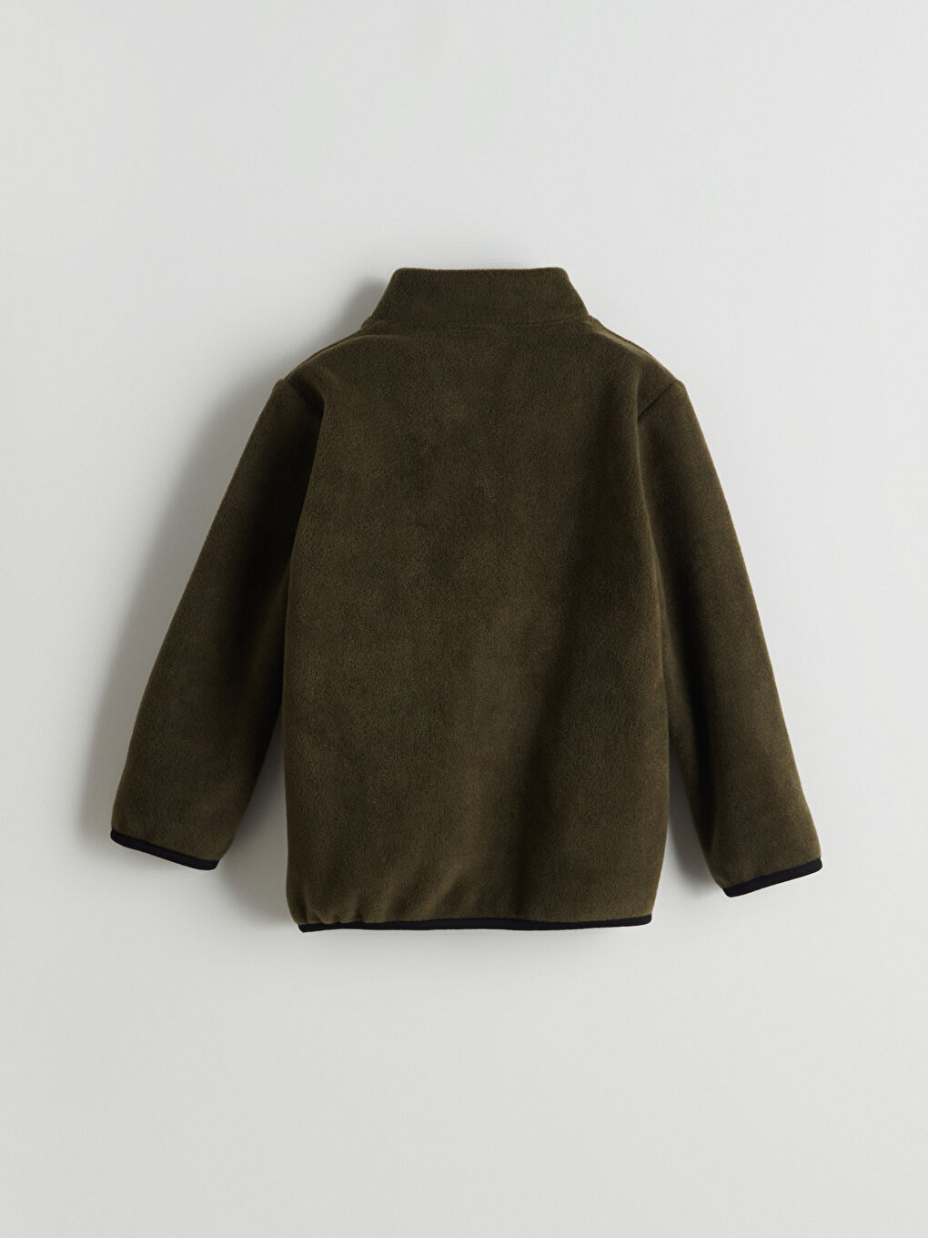 Haki Dik Yaka Polar Erkek Çocuk Hırka-2