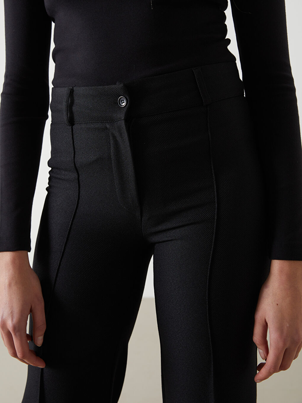 Siyah Loose Fit Kadın Pantolon-2