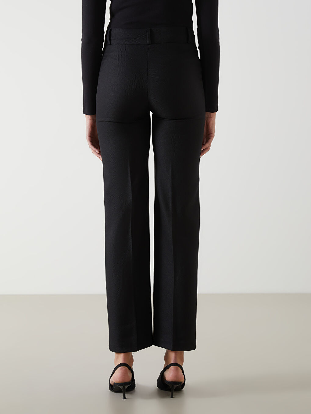 Siyah Loose Fit Kadın Pantolon-3