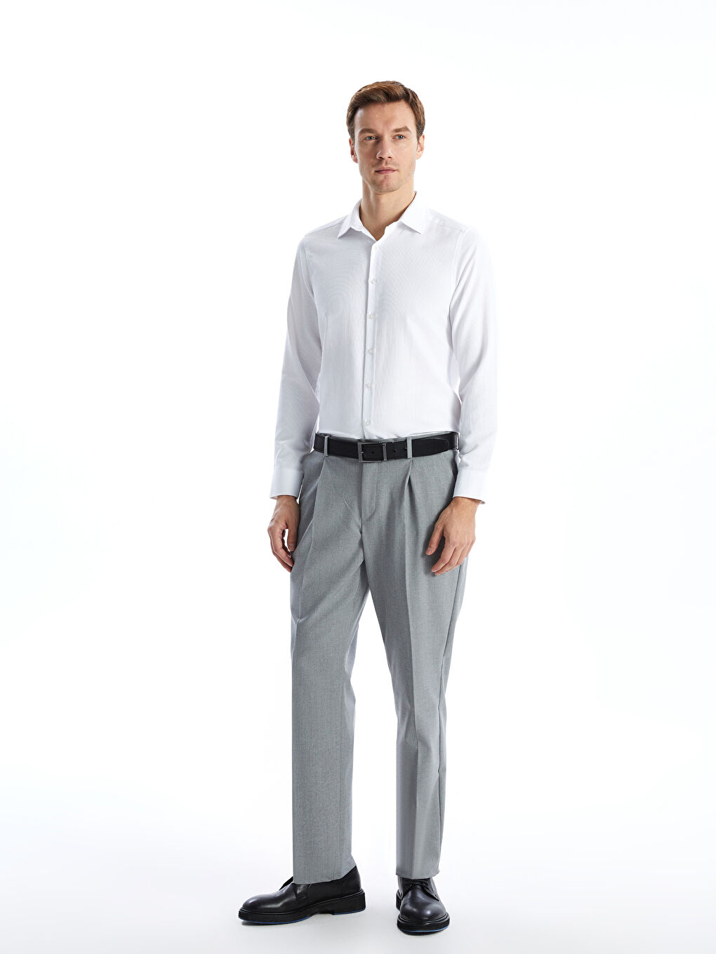 LCWAIKIKI Formal Slim Fit Long Sleeve Dobby Men's Shirt -W5CR15Z8-Q6K