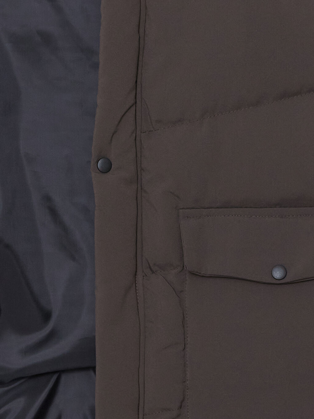 Haki Standart Kalıp Dik Yaka Erkek Şişme Yelek-6