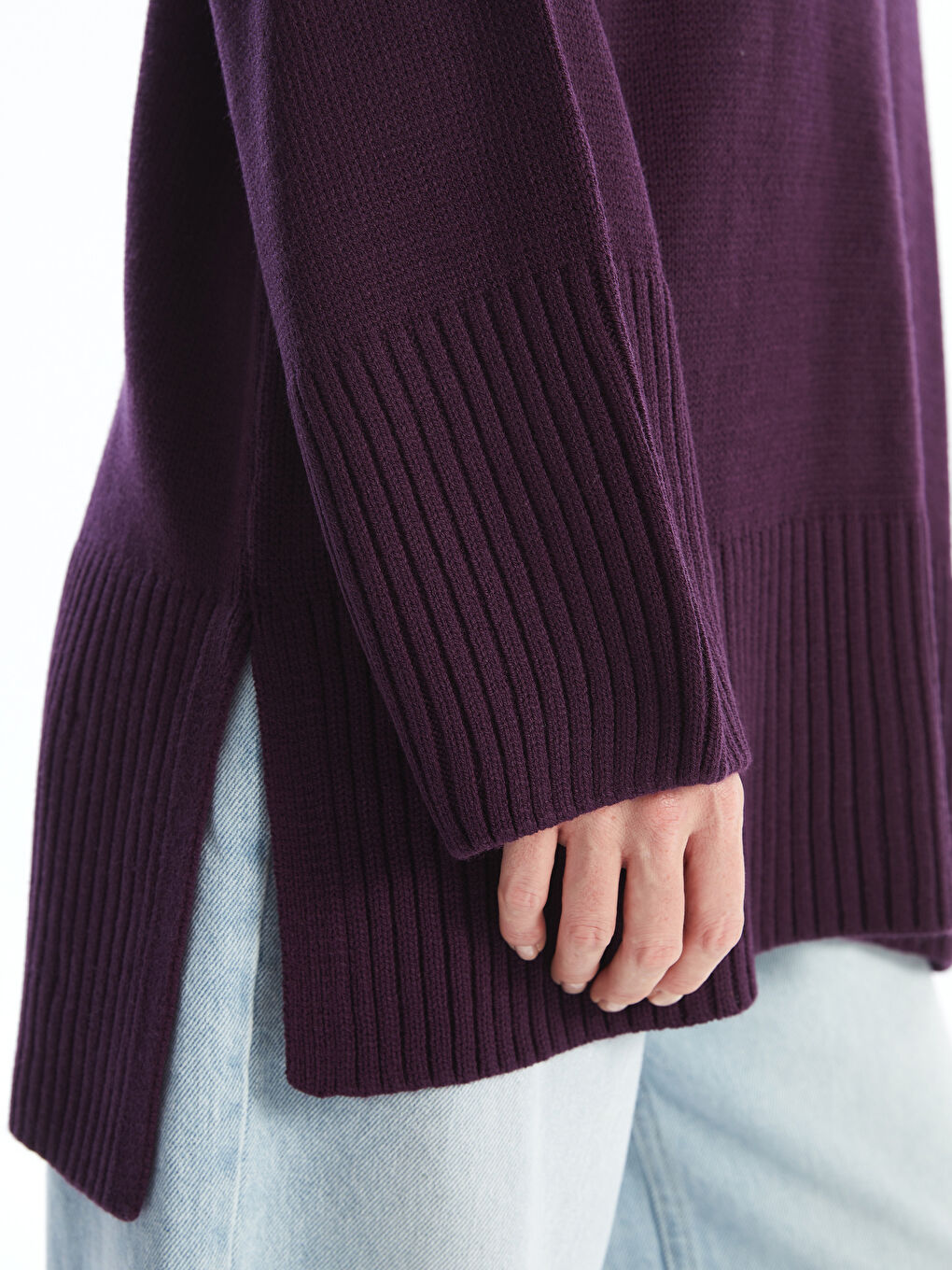 Half Turtleneck Oversize Women's Knitwear Sweater-7