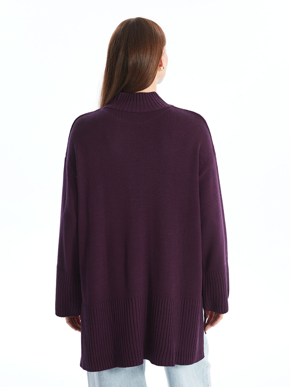 Half Turtleneck Oversize Women's Knitwear Sweater-8