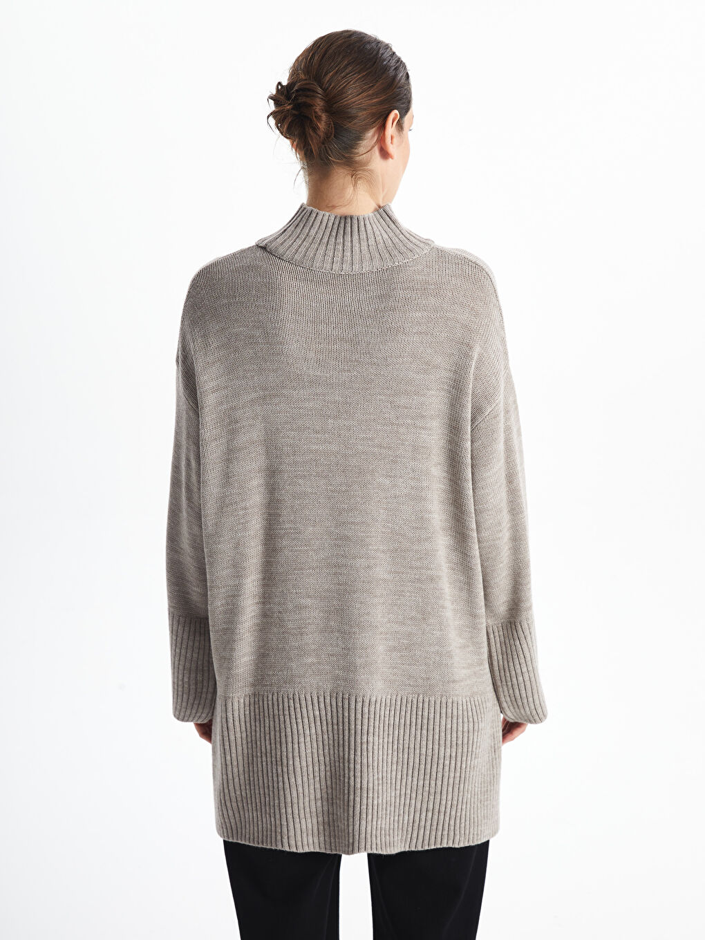 Half Turtleneck Oversize Women's Knitwear Sweater-7