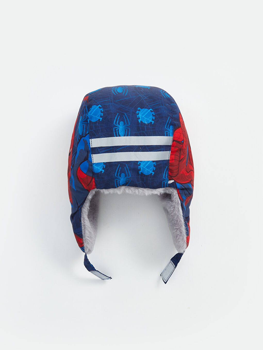 Lacivert Spider-Man Baskılı Erkek Çocuk Kar Şapkası-2