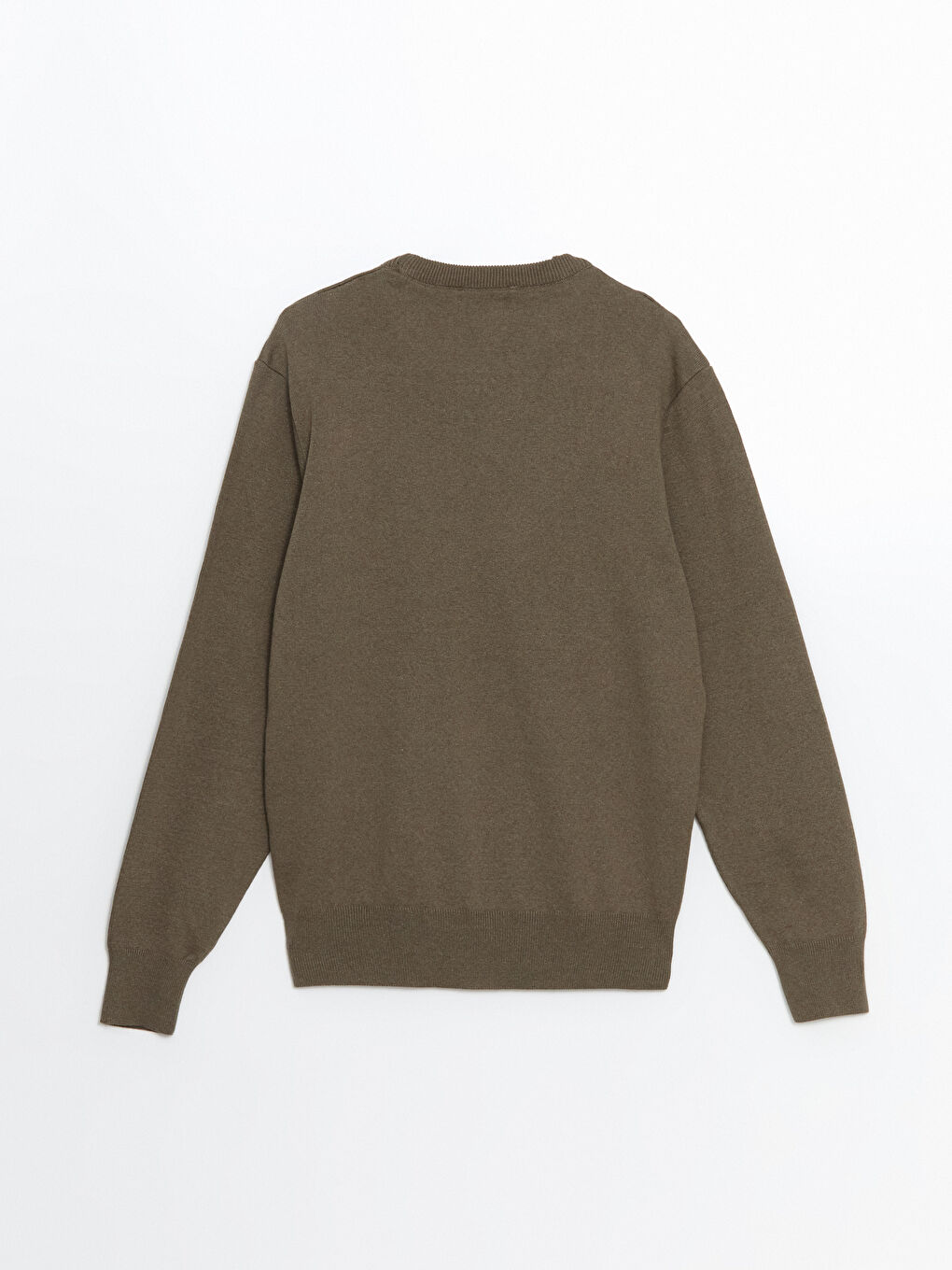 Yeşil Bisiklet Yaka Erkek Triko Kazak-5