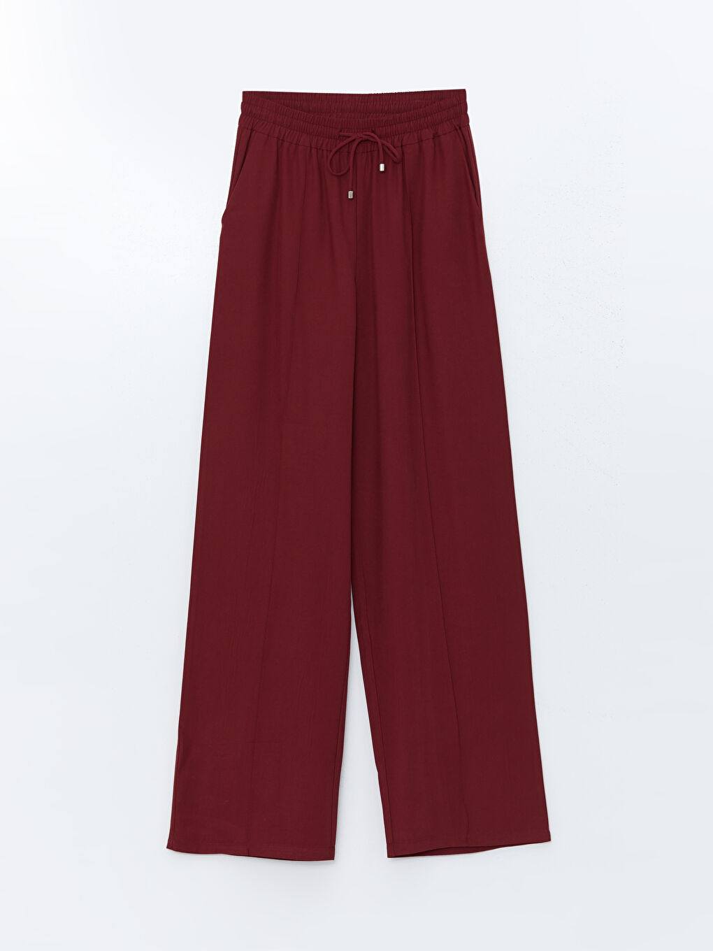 Elastic Waist Wide Leg Women's Trousers-4