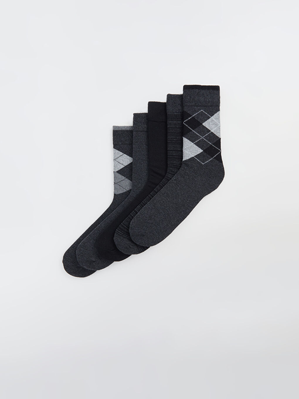 Patterned Men's Ankle Socks 5 Pack-1