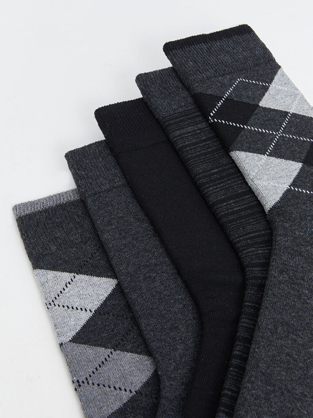 Patterned Men's Ankle Socks 5 Pack-2