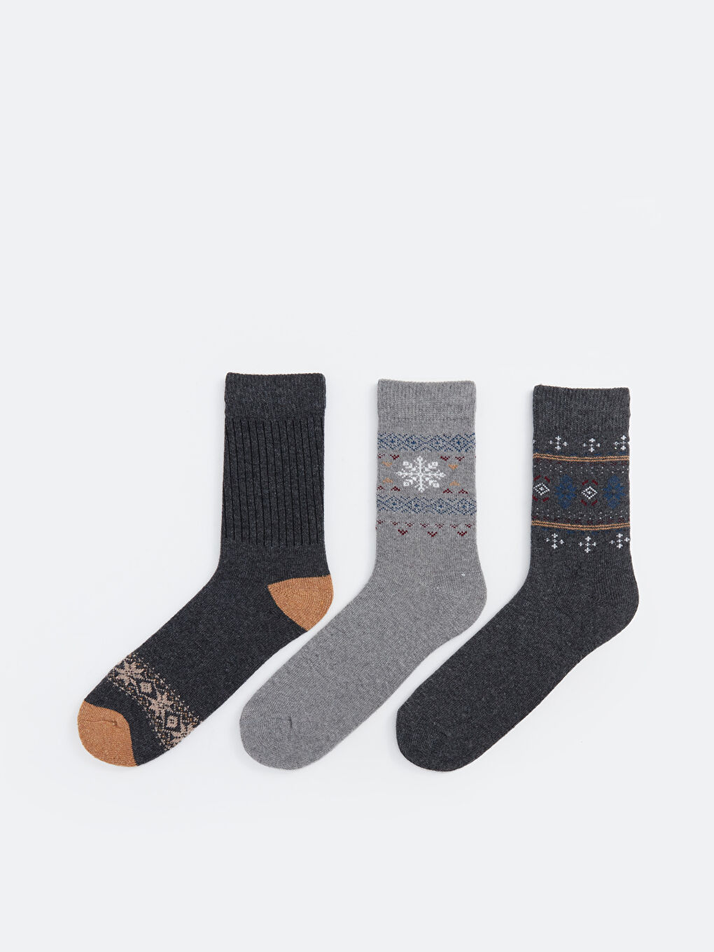 Patterned Men's Ankle Socks 3-packs