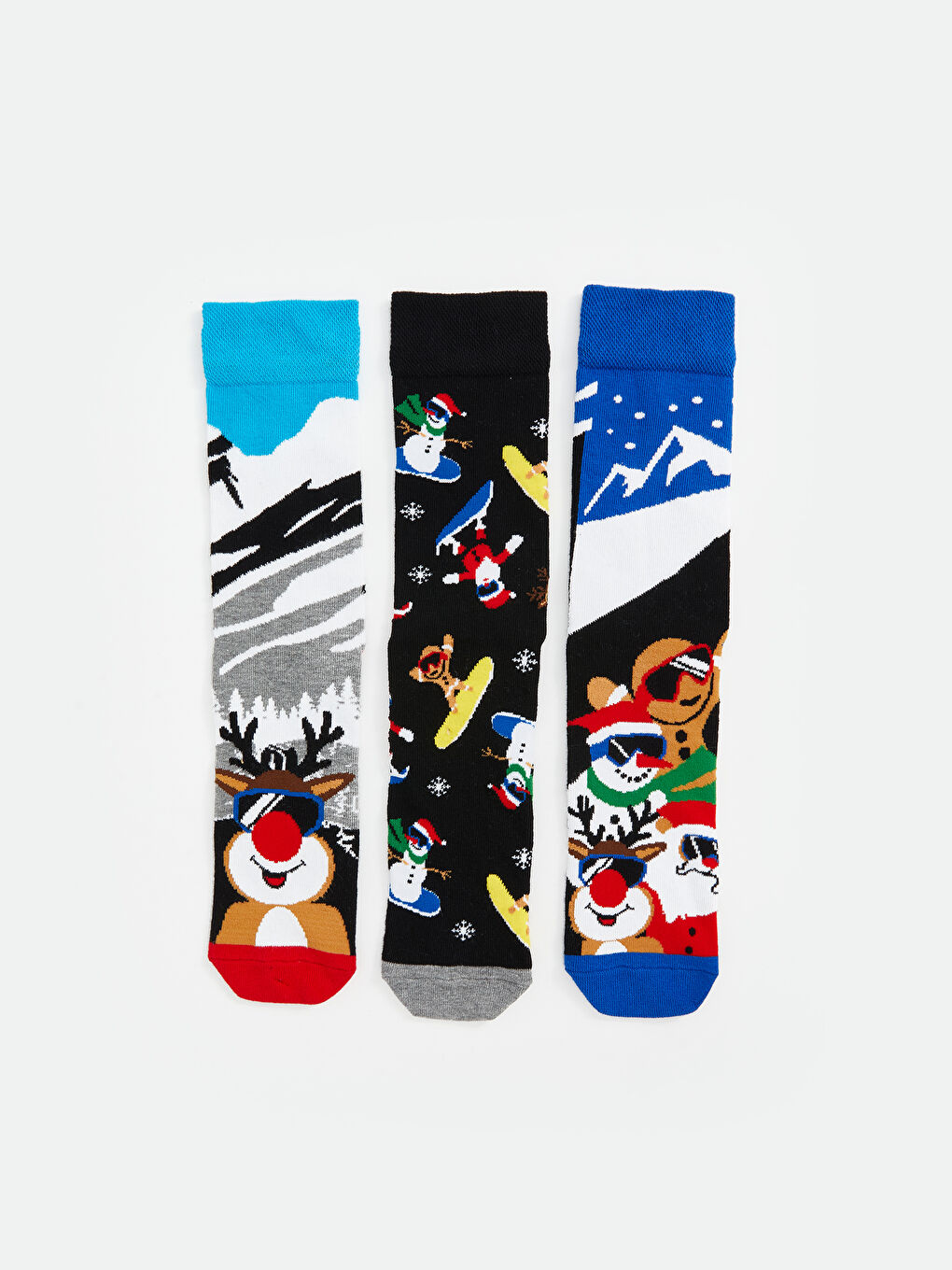 New Year Themed Men's Ankle Socks 3-Pack-3