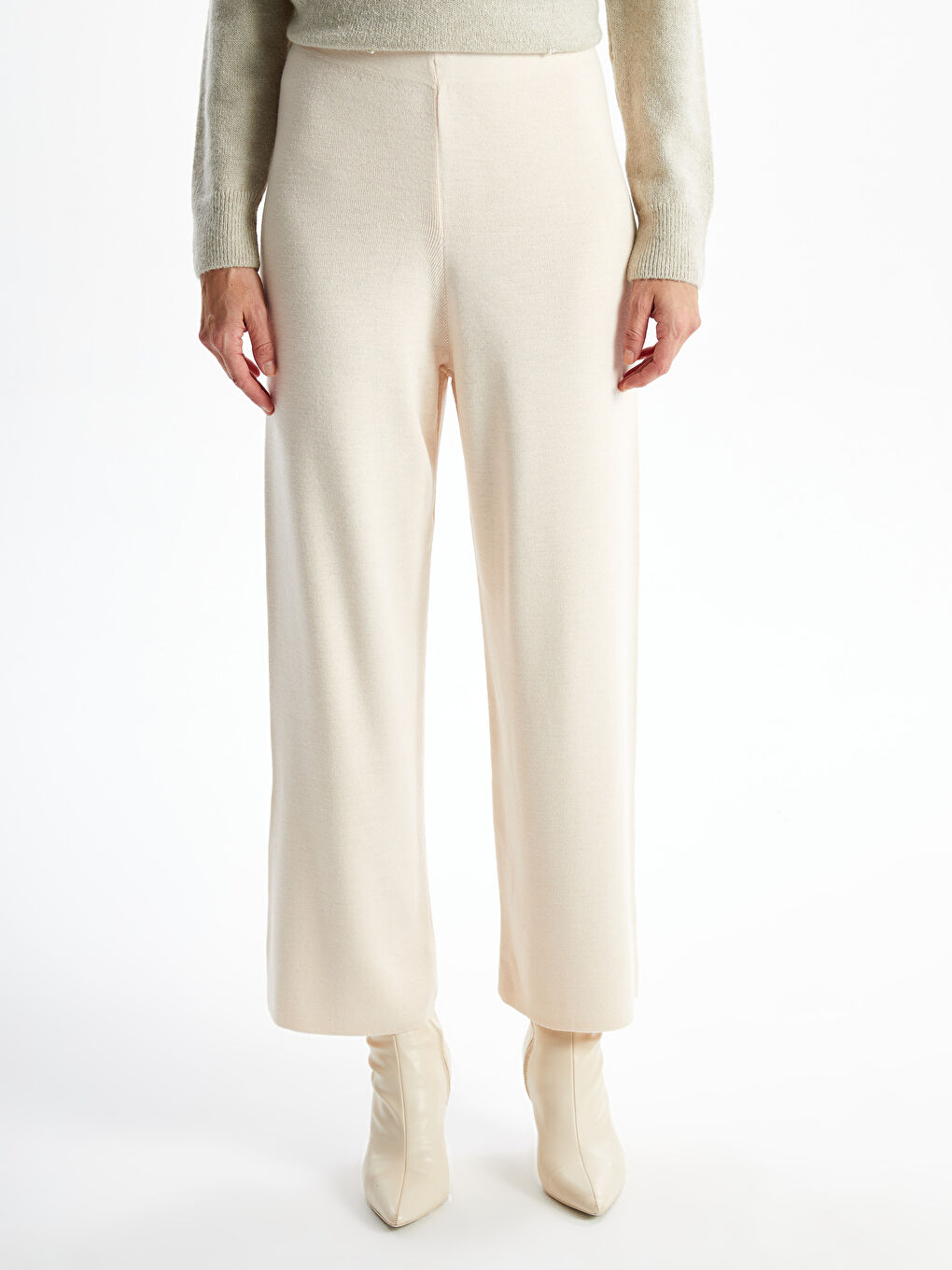 Pantalone od trikotaže sa elastičnim strukom za žene-2