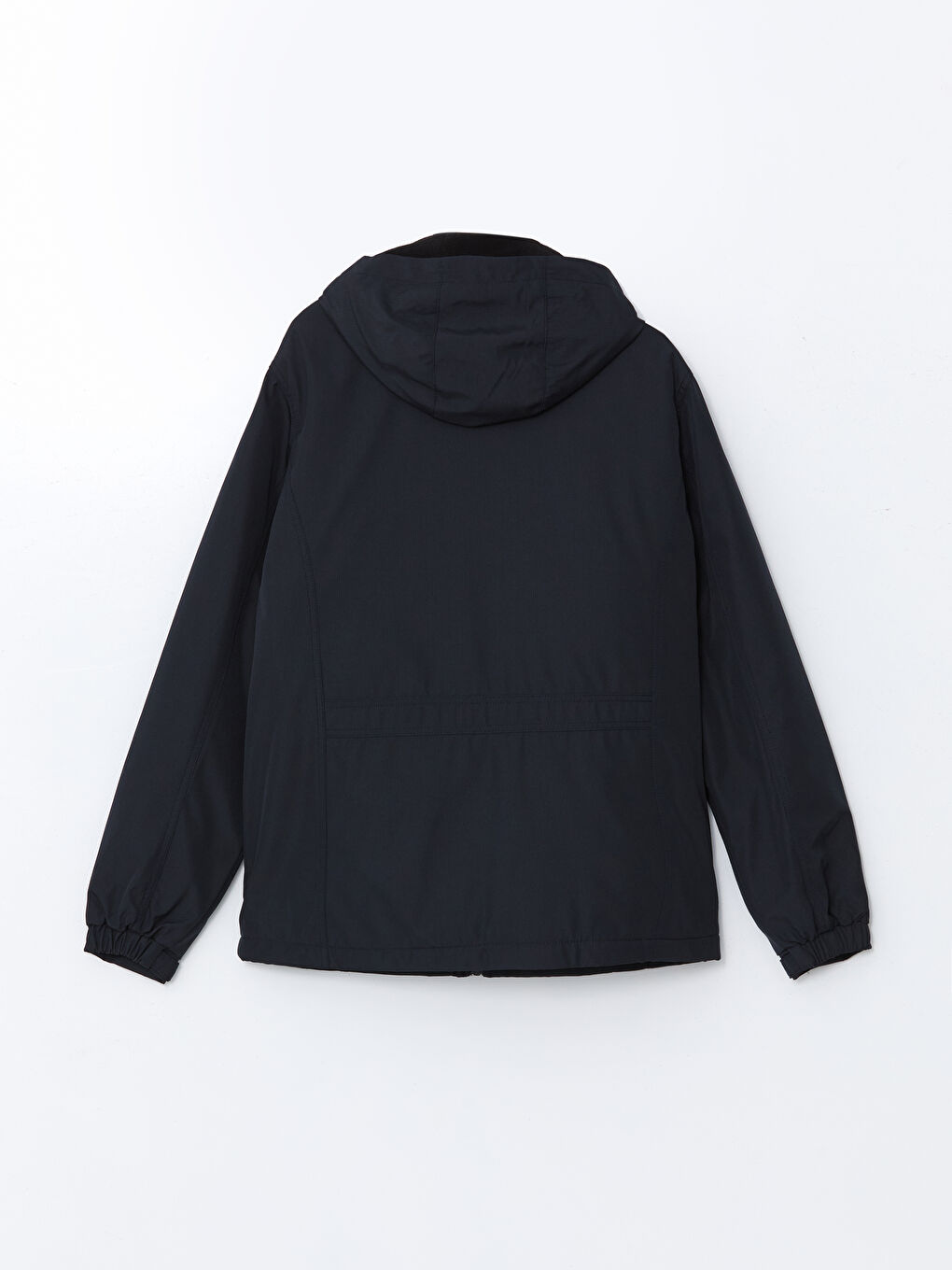 Lacivert Slim Fit Kapüşonlu Erkek Mont-6