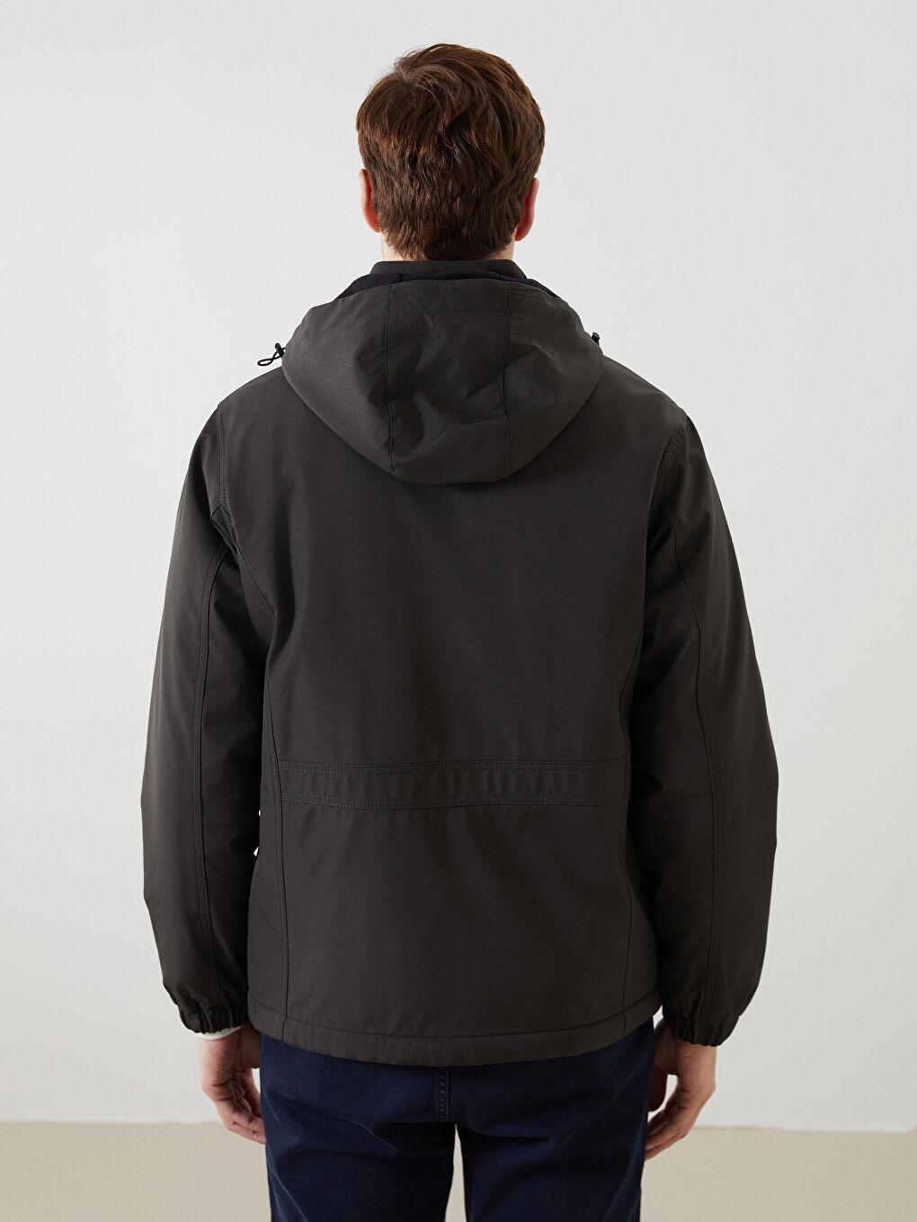 Haki Slim Fit Kapüşonlu Erkek Mont-5