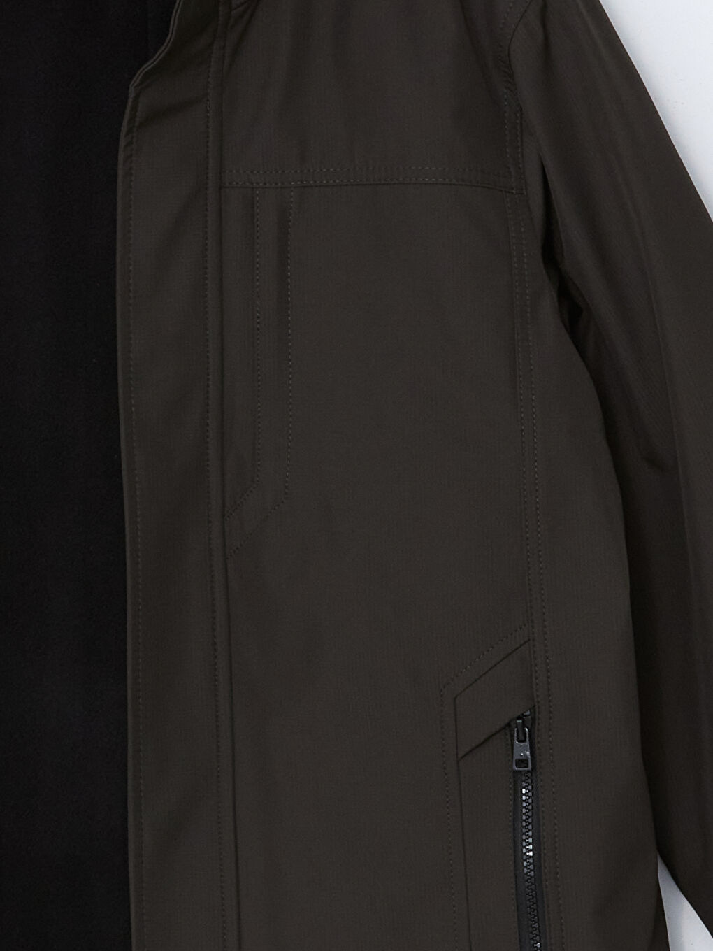 Haki Slim Fit Kapüşonlu Erkek Mont-9