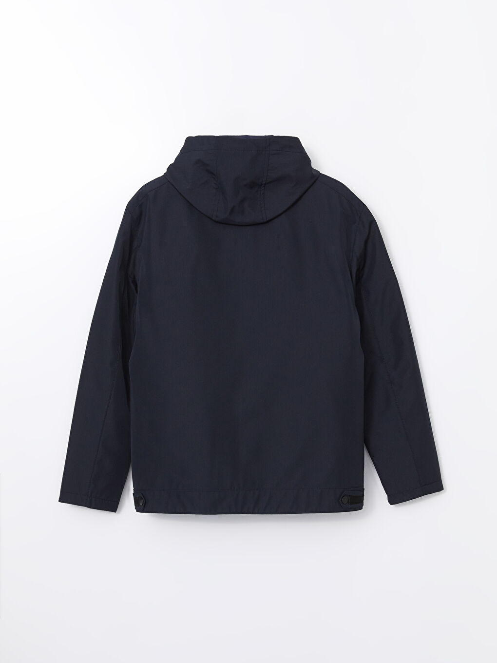 Lacivert Standart Kalıp Kapüşonlu Erkek Mont-6