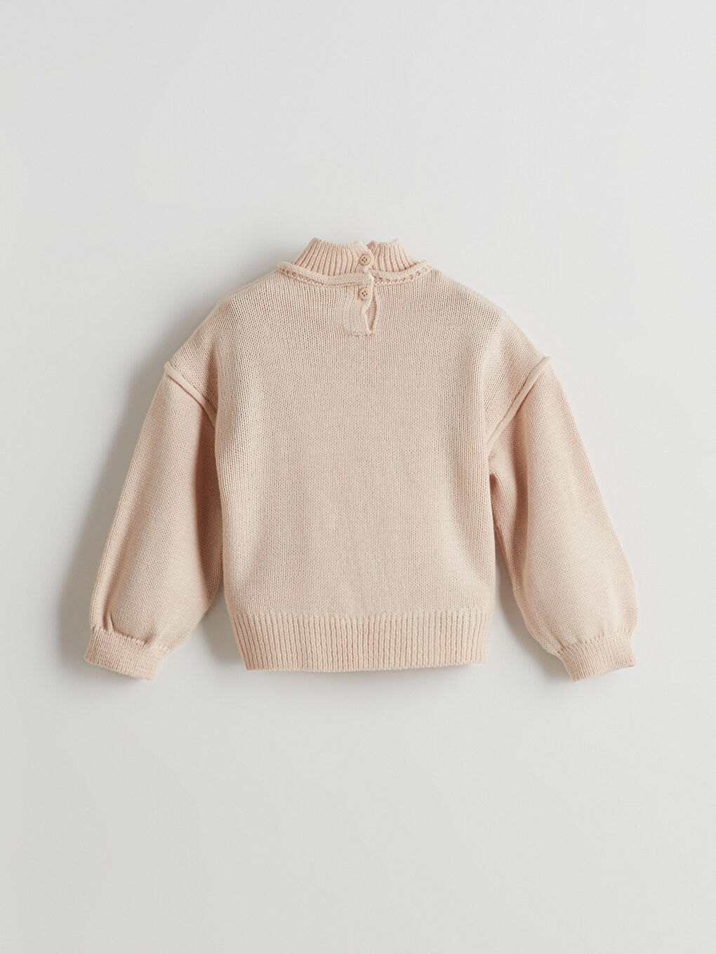 Stand Collar Heart Embroidered Girls Knit Sweater -W4MA20Z1-FF7