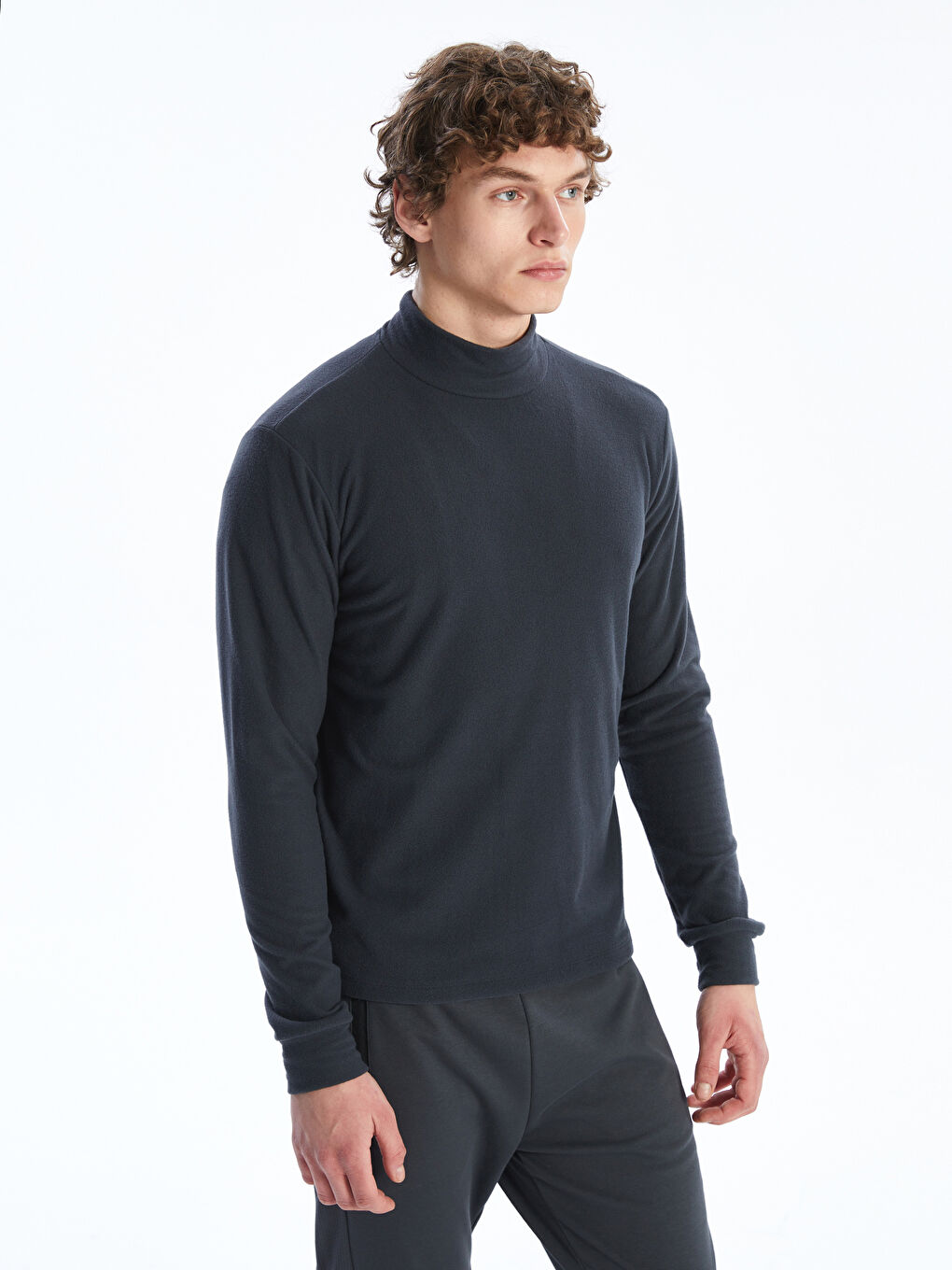 XSIDE Gri Dik Yaka Erkek Sweatshirt