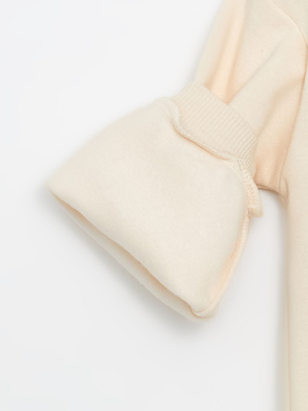 Ekru Kurdele Detaylı Kız Çocuk Sweatshirt ve Eşofman Alt 2'li-2