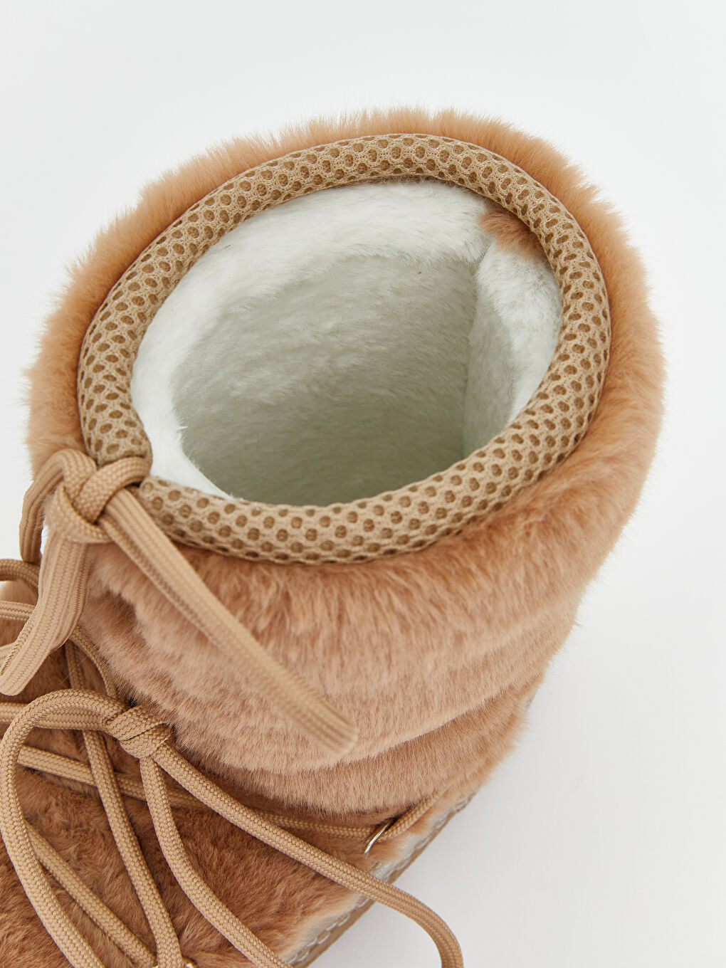 Kahverengi Bağcıklı Kız Çocuk Kar Botu-5