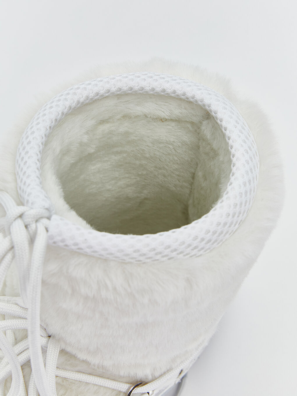 Beyaz Bağcıklı Kız Çocuk Kar Botu-5