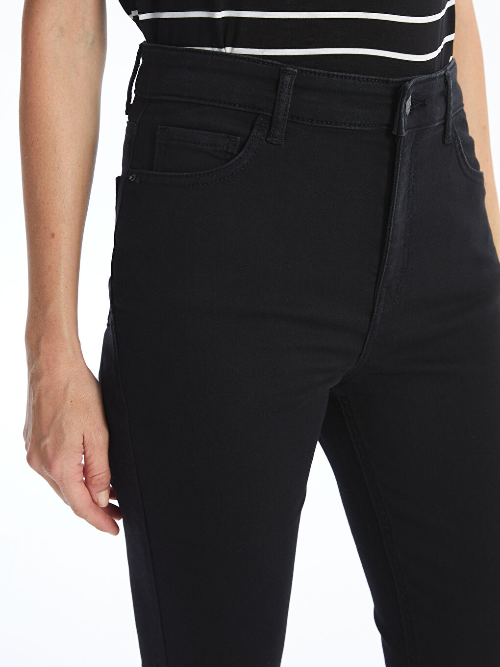 Дънки Slim Fit За Жени С Вътрешен Мек Хастар-8