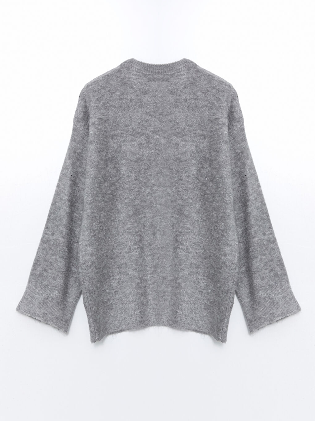 LCW Modest Gri Bisiklet Yaka Kadın Triko Tunik - 5