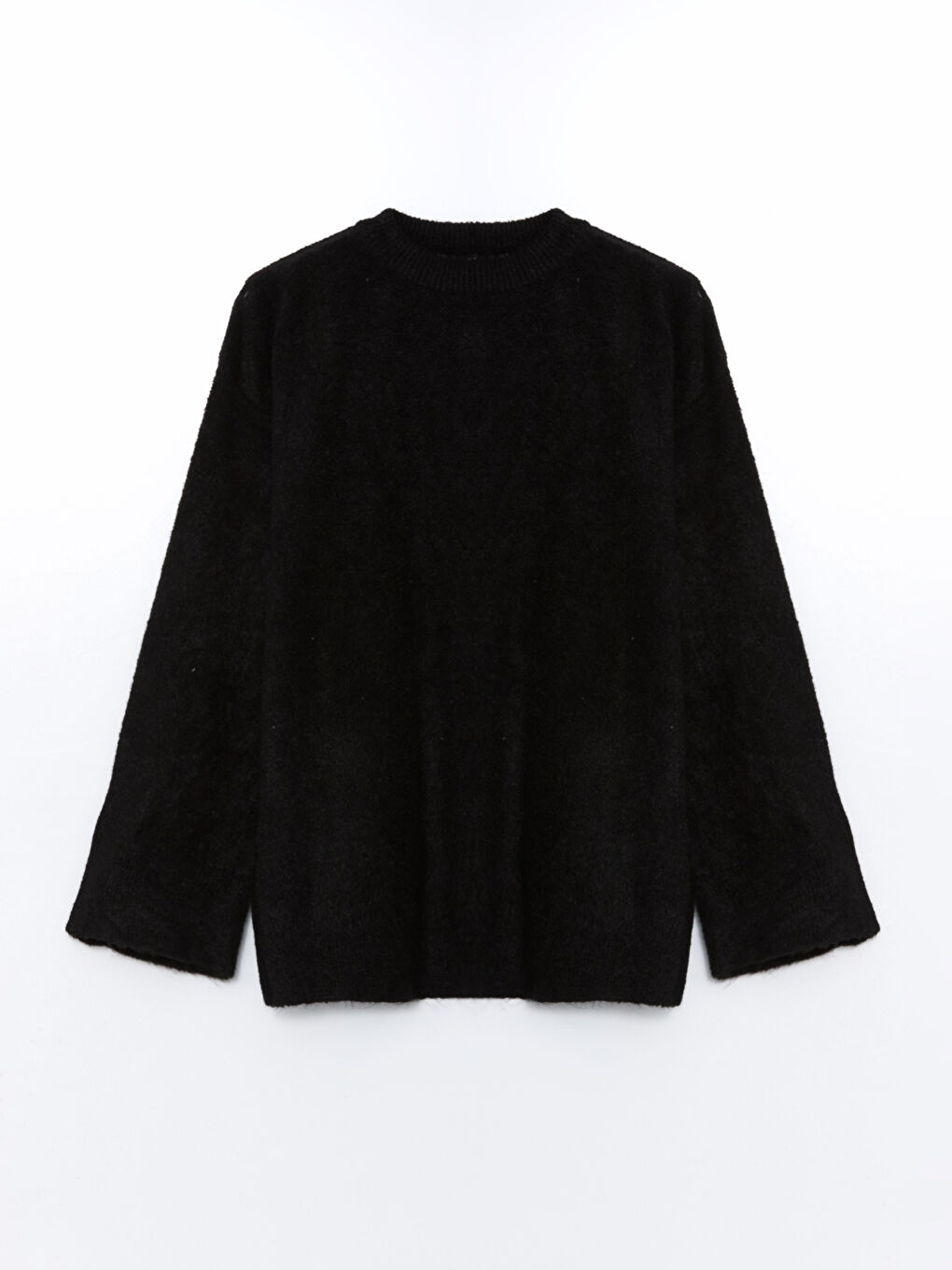 Siyah Bisiklet Yaka Kadın Triko Tunik-4