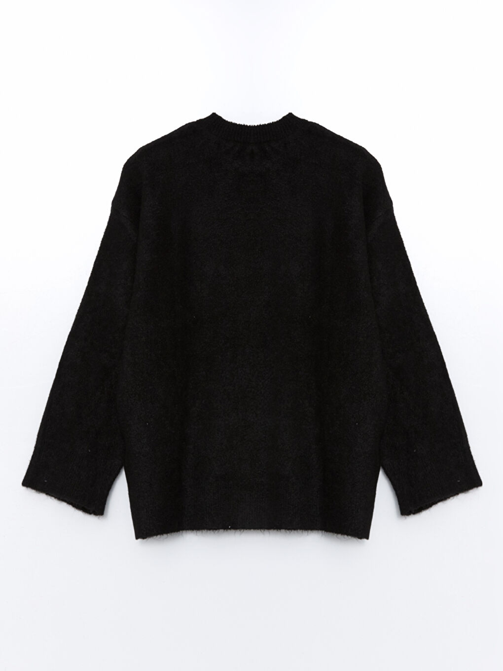 Siyah Bisiklet Yaka Kadın Triko Tunik-5