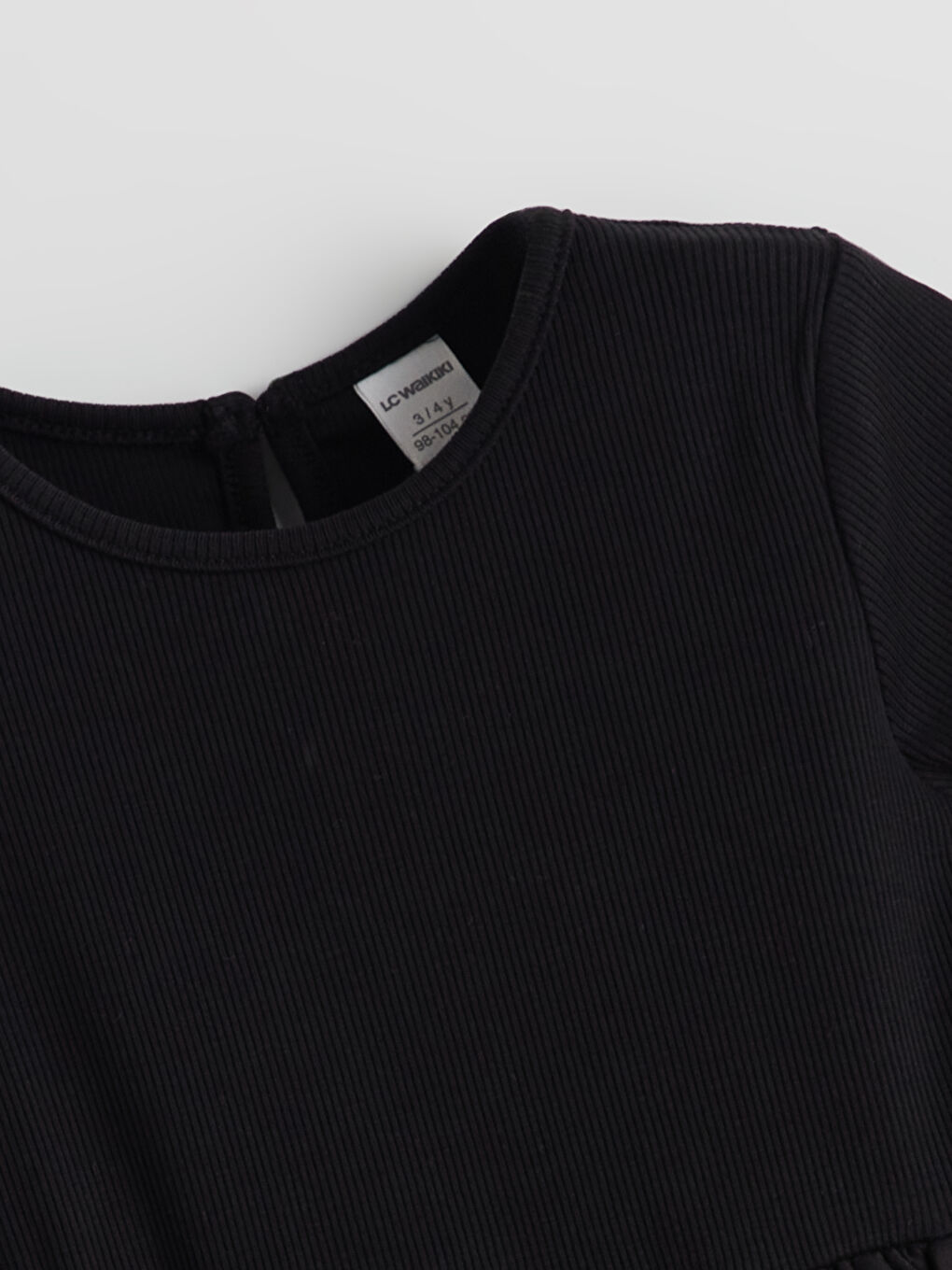 Siyah Katkat Kız Çocuk Balon Elbise-1