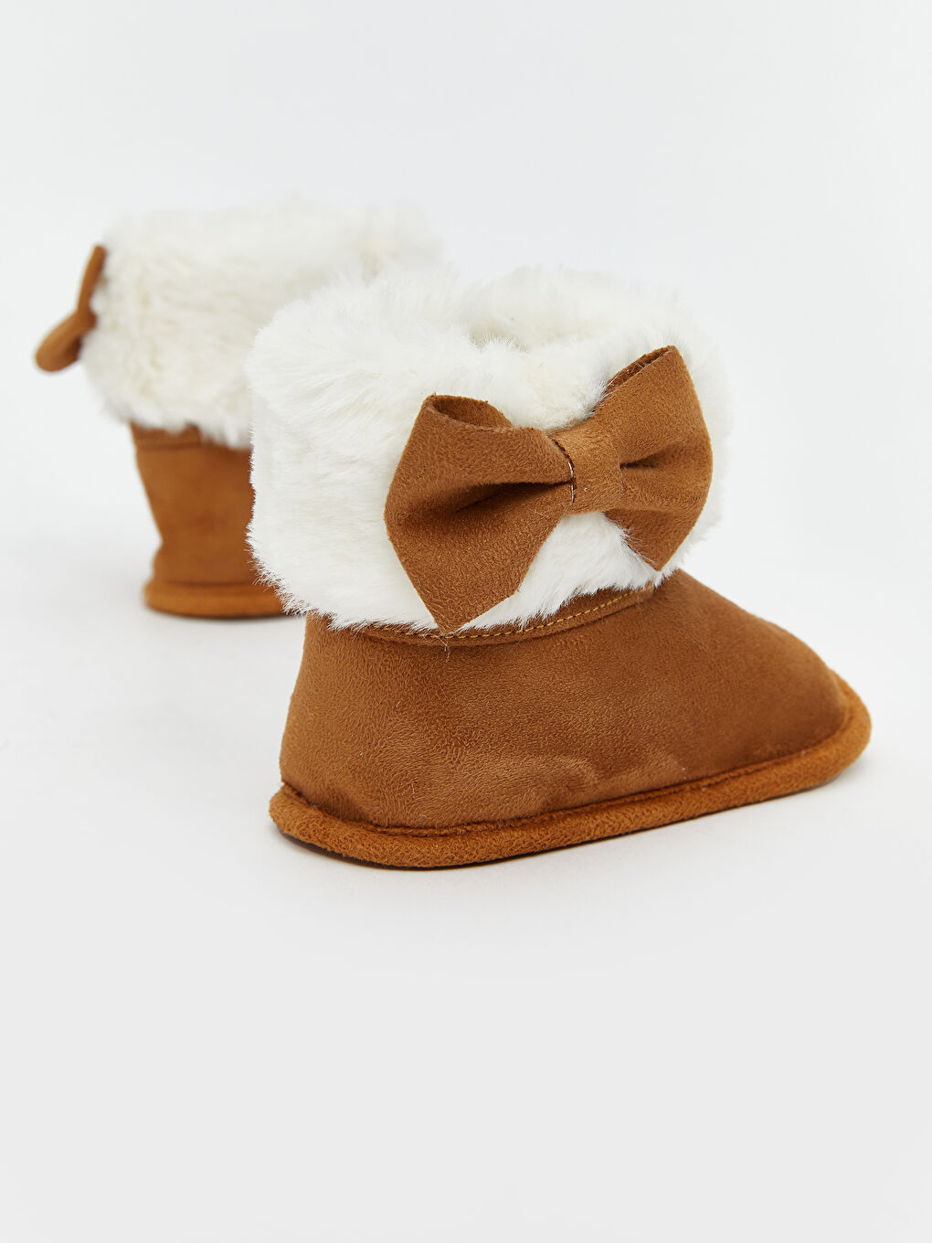 Kahverengi Pelüş Kürklü Kız Bebek Ev Botu-4