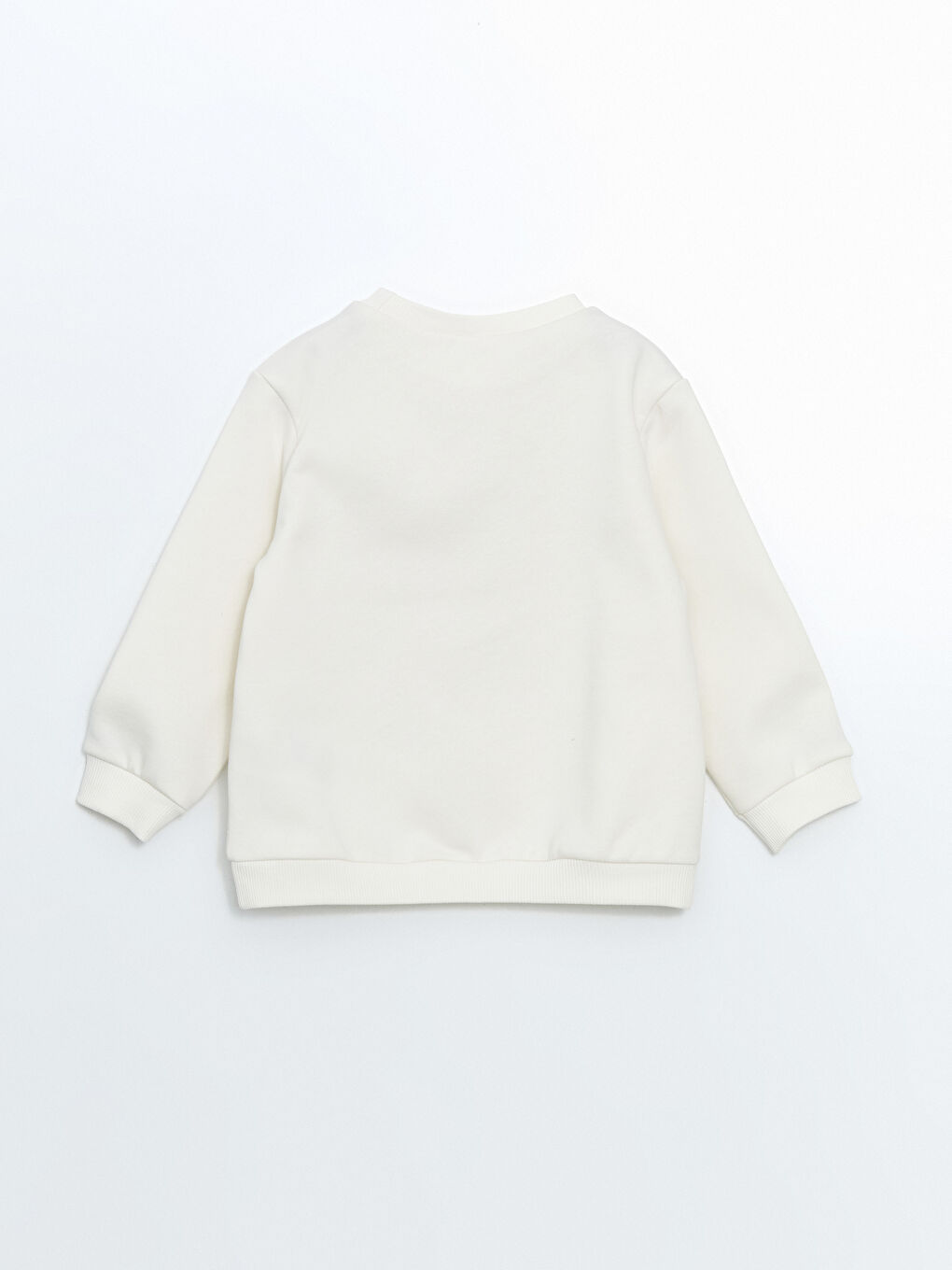Ekru Sevimli Ayı Baskılı Kız Çocuk Sweatshirt-2