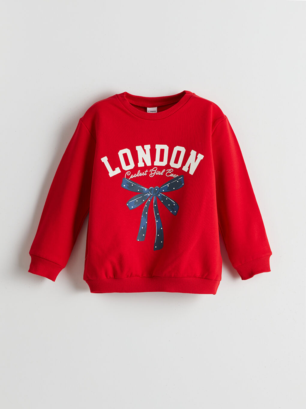 LCW Kids Kirmizi Sevimli Ayı Baskılı Kız Çocuk Sweatshirt 2'li - 3