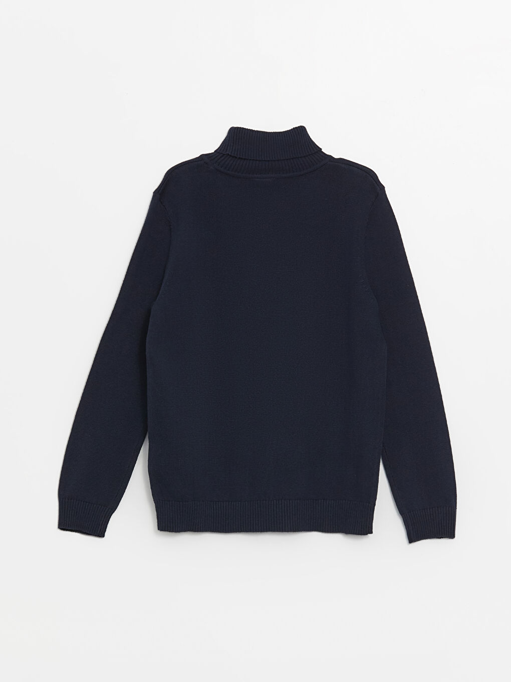 Turtleneck Basic Long Sleeve Boys' Knitwear Sweater-1