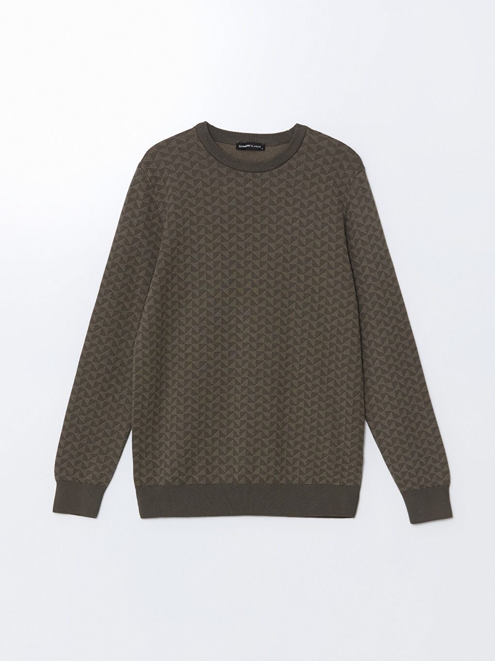 Haki Bisiklet Yaka Erkek Triko Kazak-4