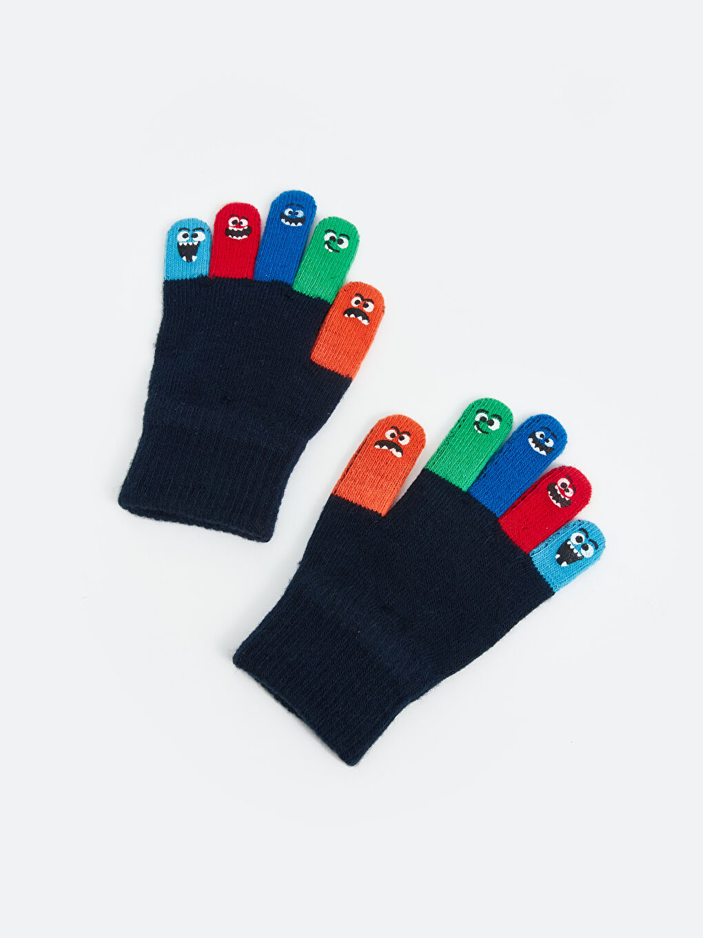 Color Block Boys' Gloves-1
