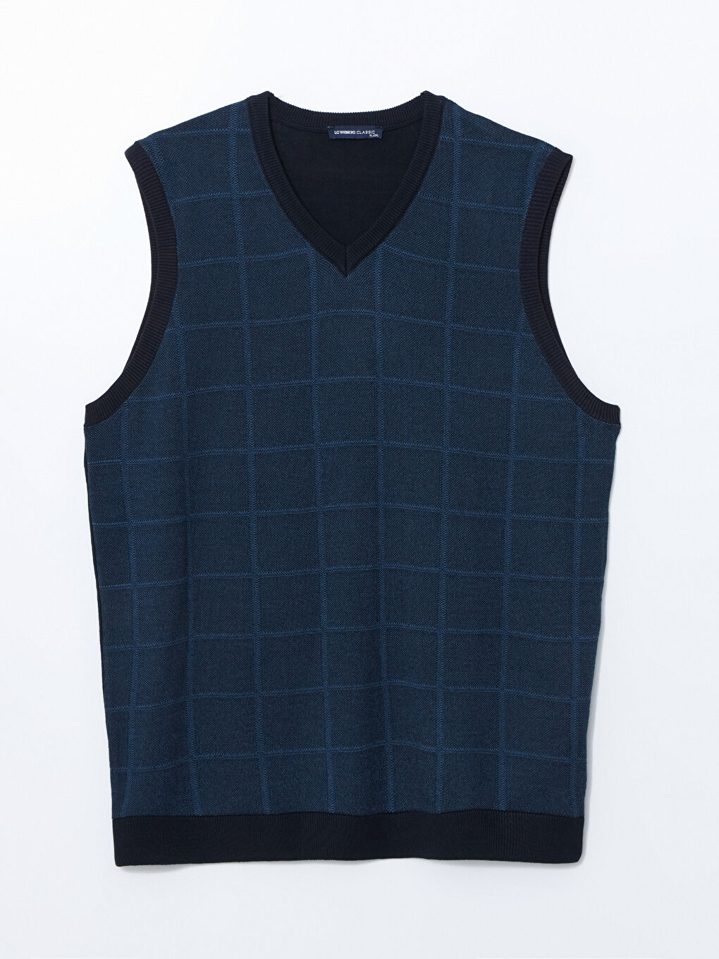 Standard Fit V Neck Men's Knitwear Sweater Vest -W4MA99Z8-RFH