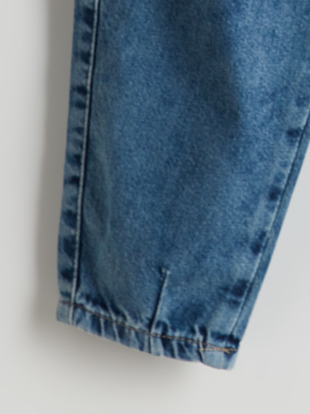 İndigo Beli Lastikli Erkek Çocuk Jean Pantolon-1