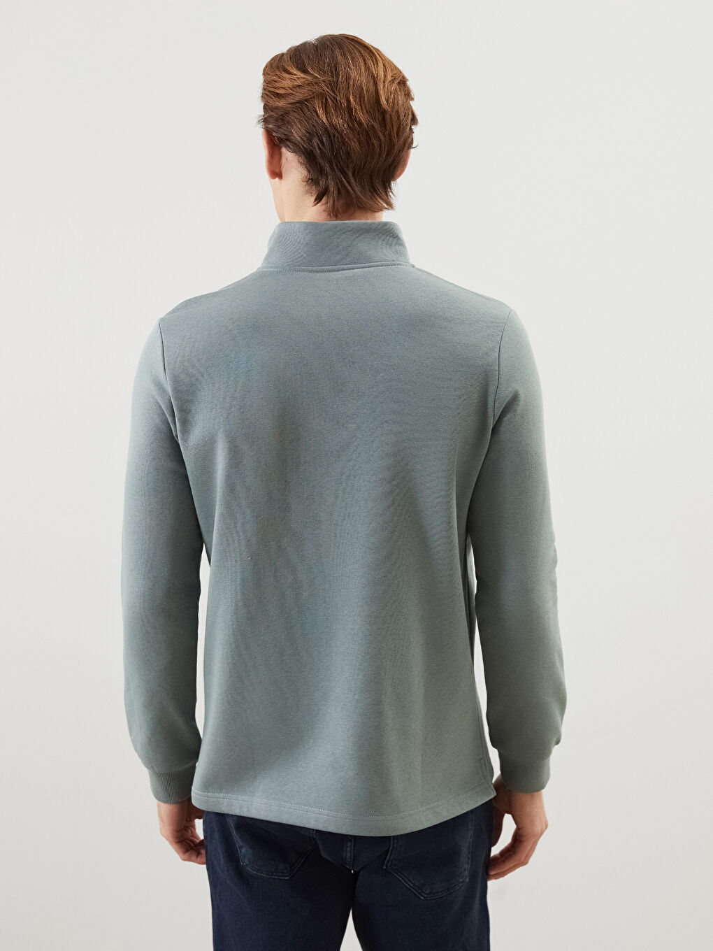 Turtle Neck Long Sleeve Men's Sweatshirt -W4MB11Z8-Z7G