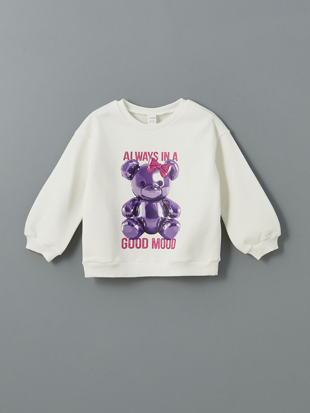 Cute Bear Printed Girl'S Thick Sweatshirt -W4MB13Z1-S37