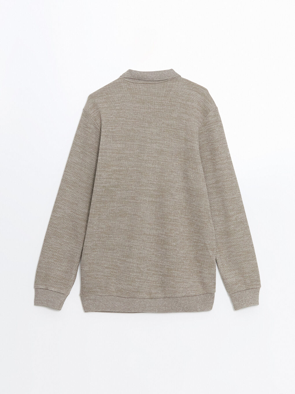 Polo Neck Long Sleeve Men's Sweatshirt-5