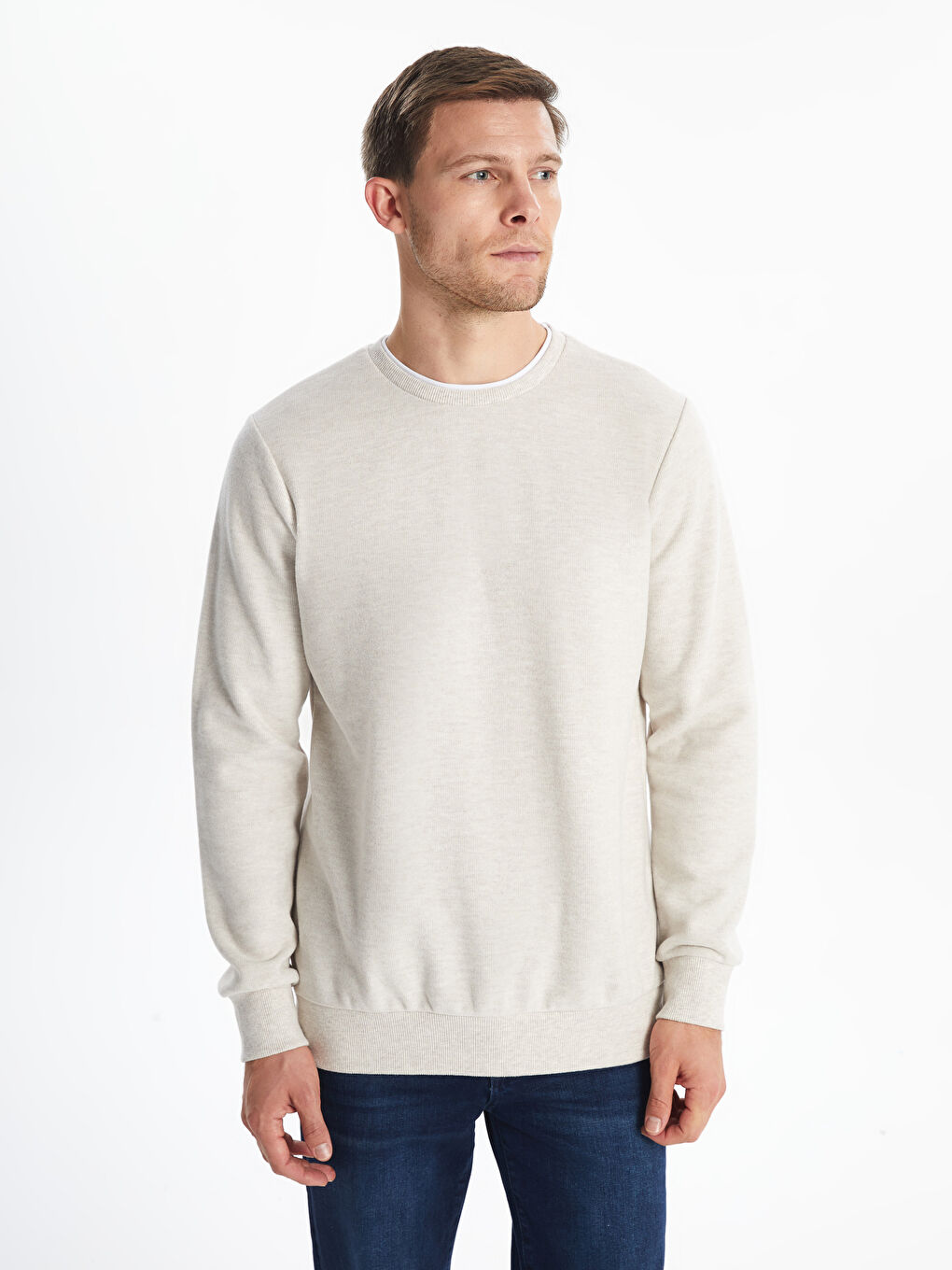 Crew Neck Long Sleeve Men's Sweatshirt
