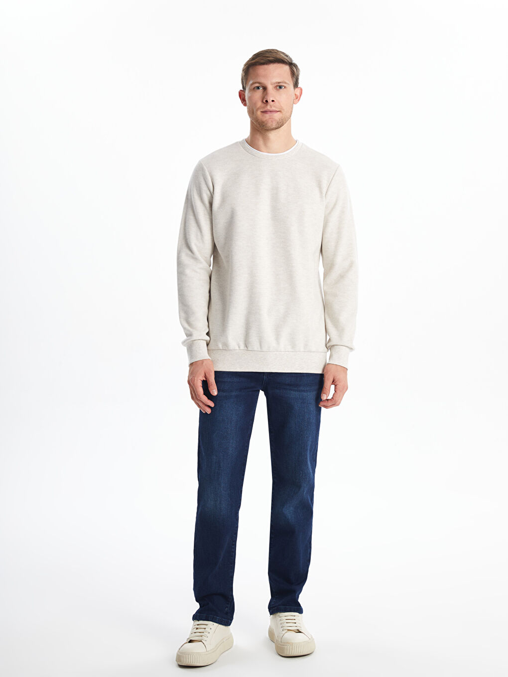 Crew Neck Long Sleeve Men's Sweatshirt-1